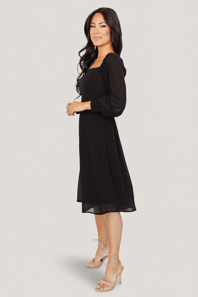 Elise Short Dress | Black - Image 8