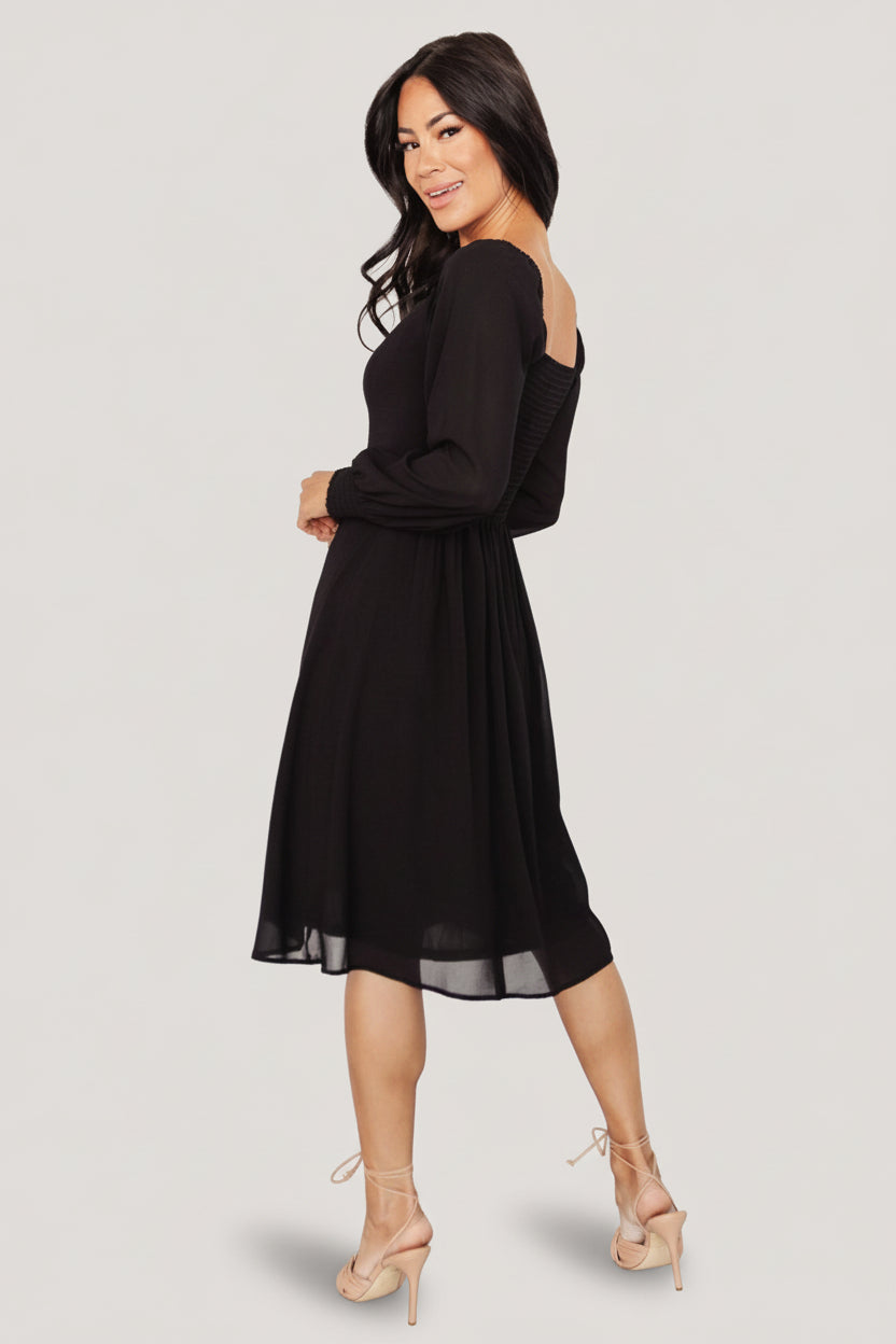 Elise Short Dress | Black - Image 6