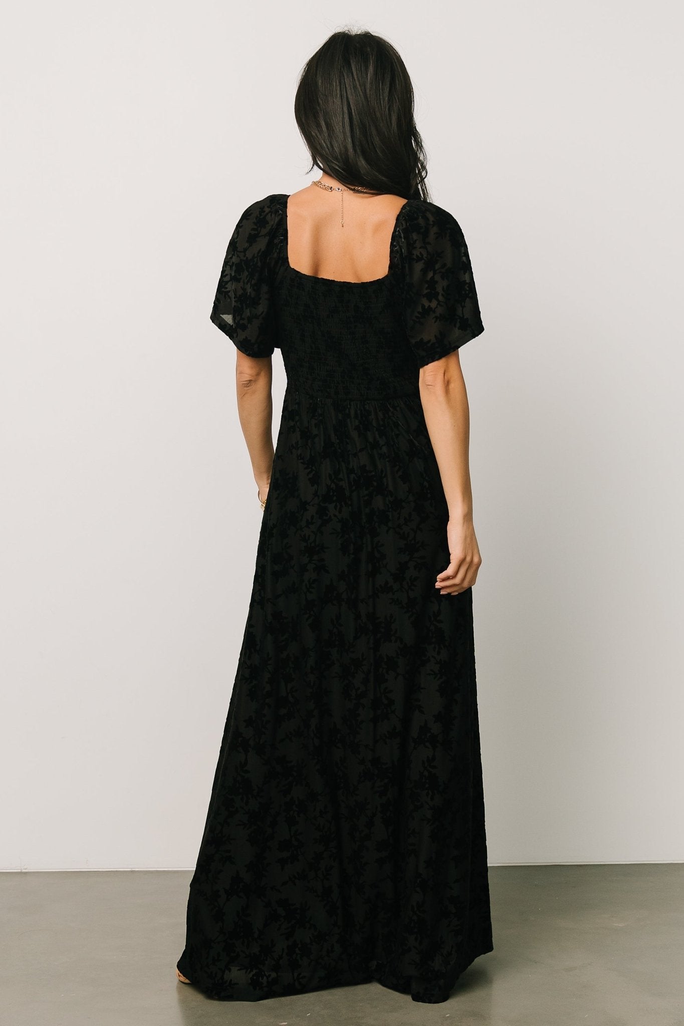 Everley Velvet Maxi Dress | Black - Image 7