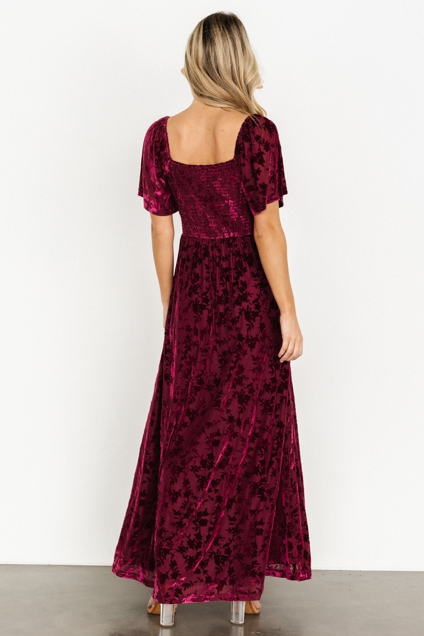 Everley Velvet Maxi Dress | Mulberry - Image 4
