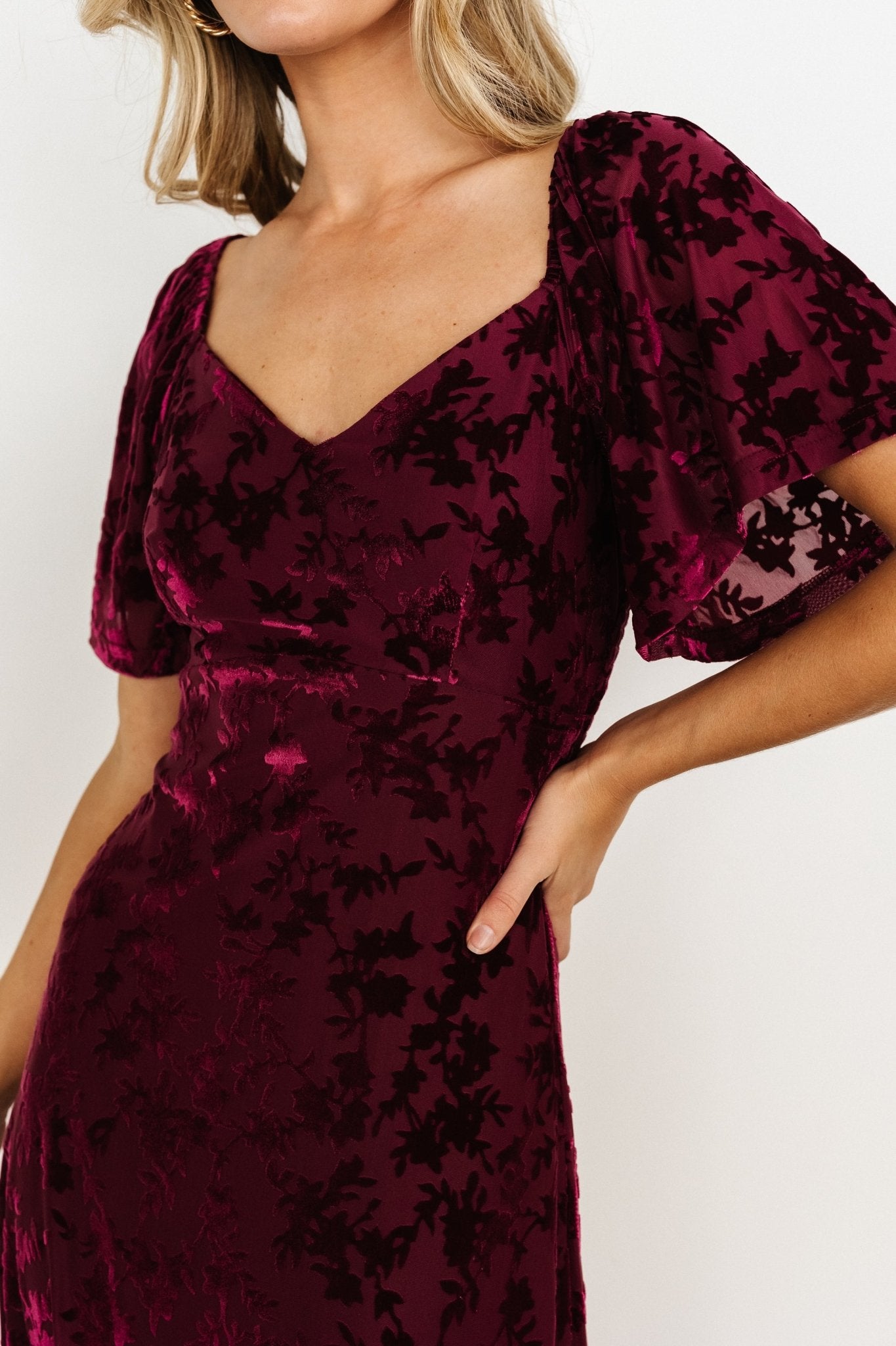 Everley Velvet Maxi Dress | Mulberry - Image 2