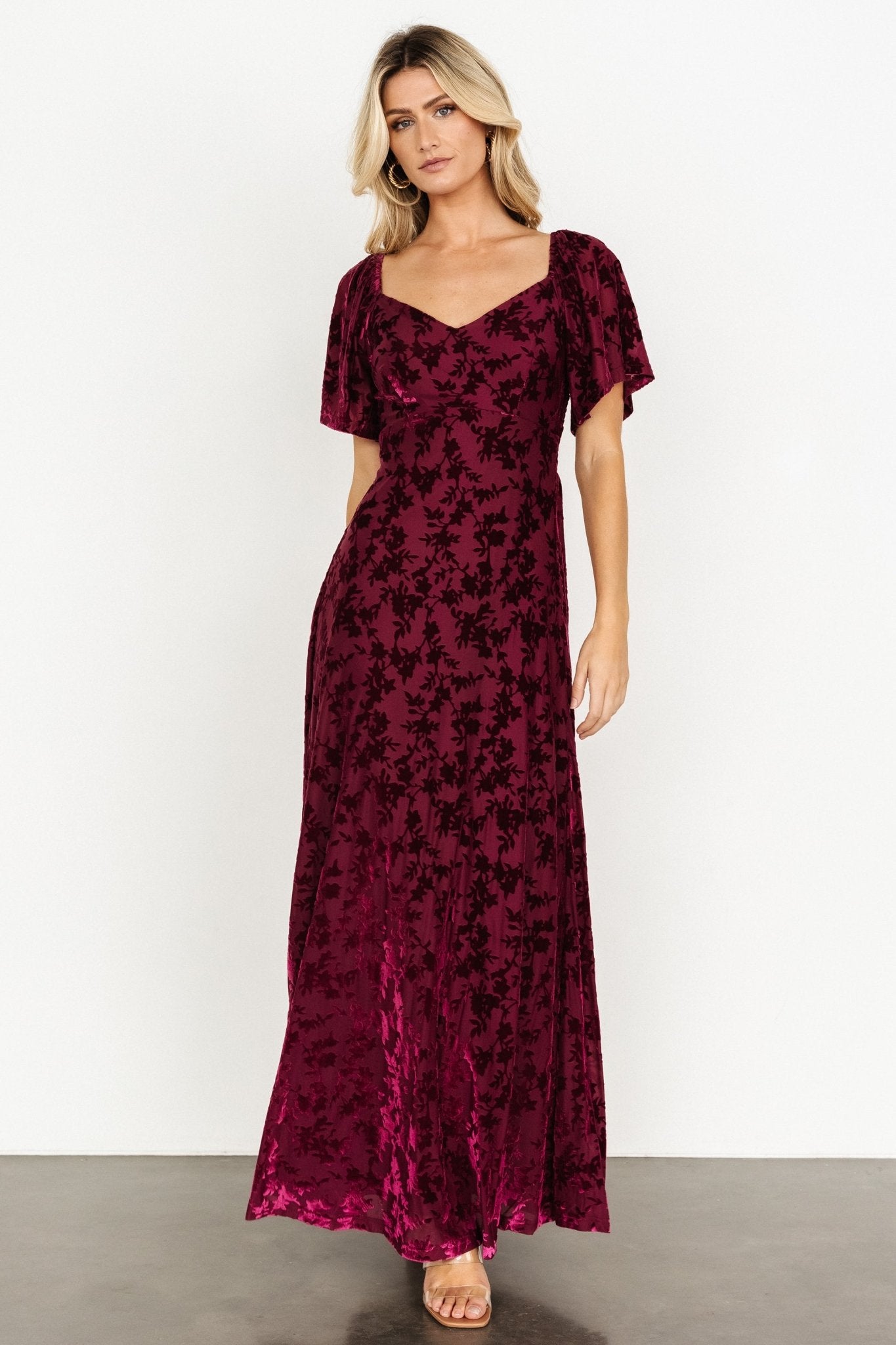 Everley Velvet Maxi Dress | Mulberry - Image 5