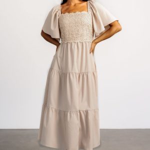 Fauna Lace Top Dress | Natural