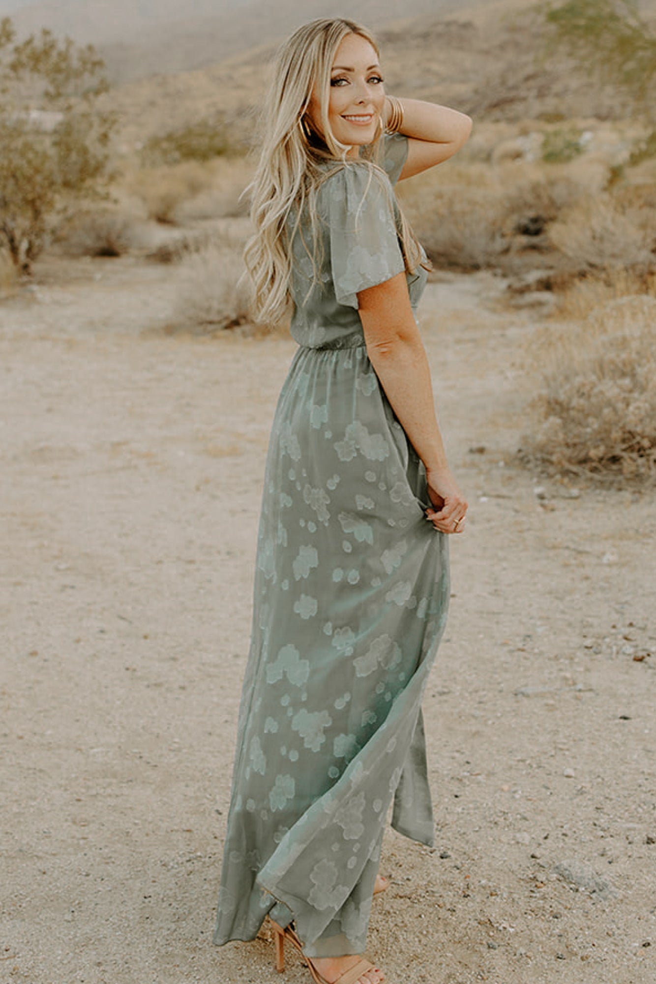 Faye Maxi Dress | Eucalyptus - Image 3