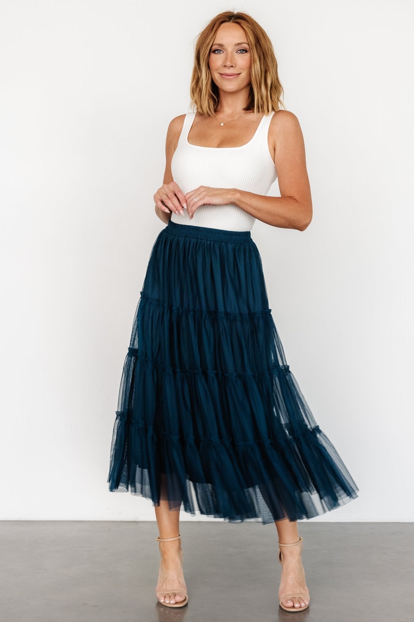 Galena Tulle Skirt | Deep Topaz - Image 2