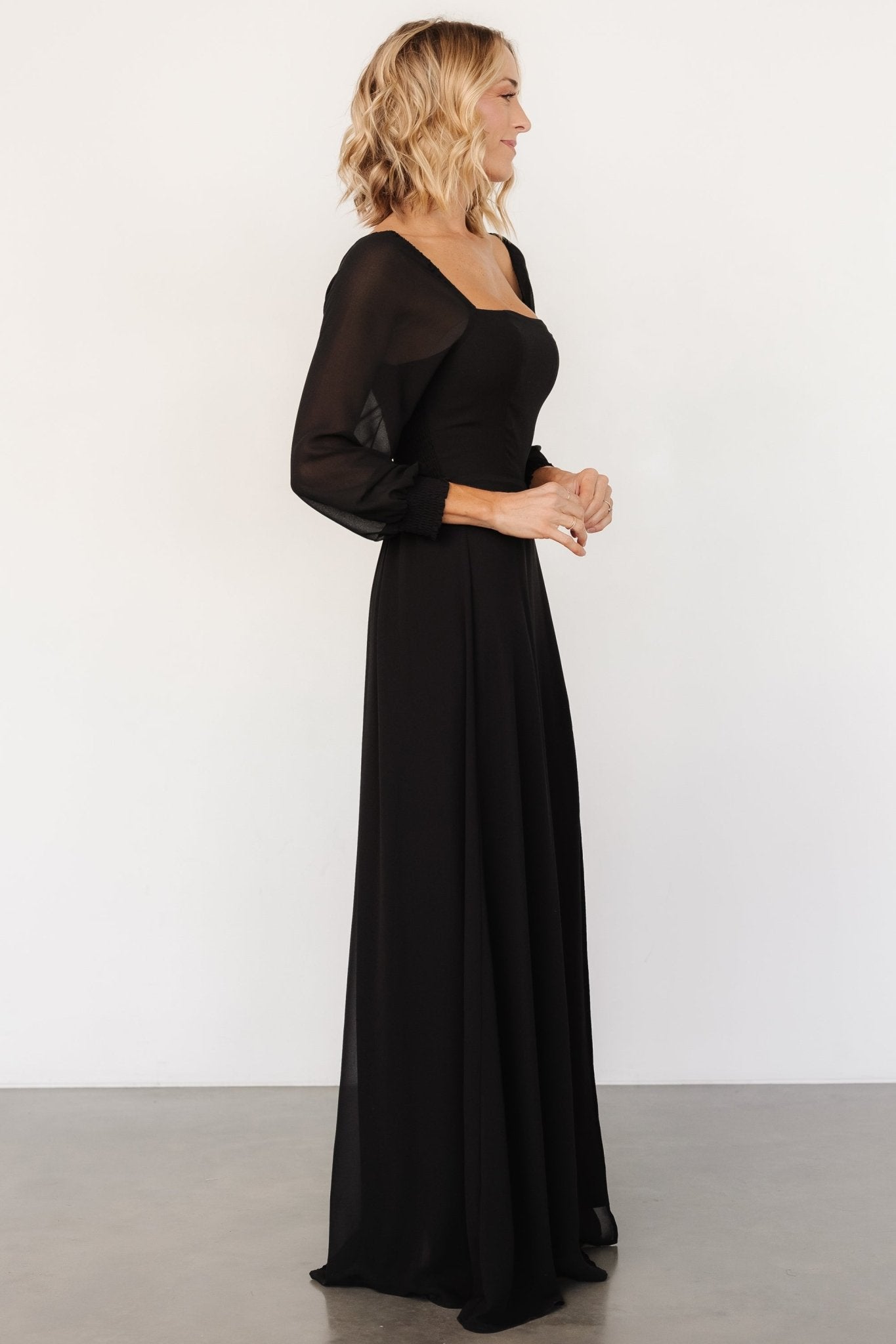 Giselle Maxi Dress | Black - Image 6