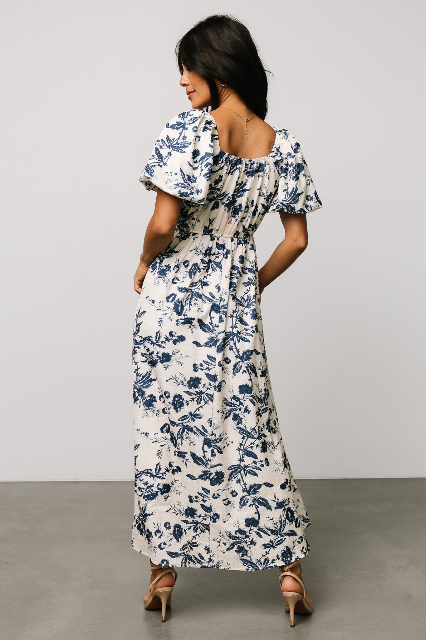 Graceland Maxi Dress | Cream + Navy Floral - Image 5
