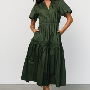 Jerrah Midi Dress | Deep Green