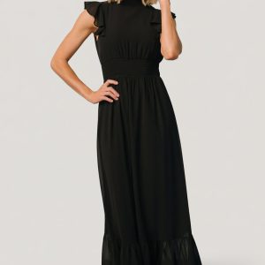Kearny Ruffle Maxi Dress | Black