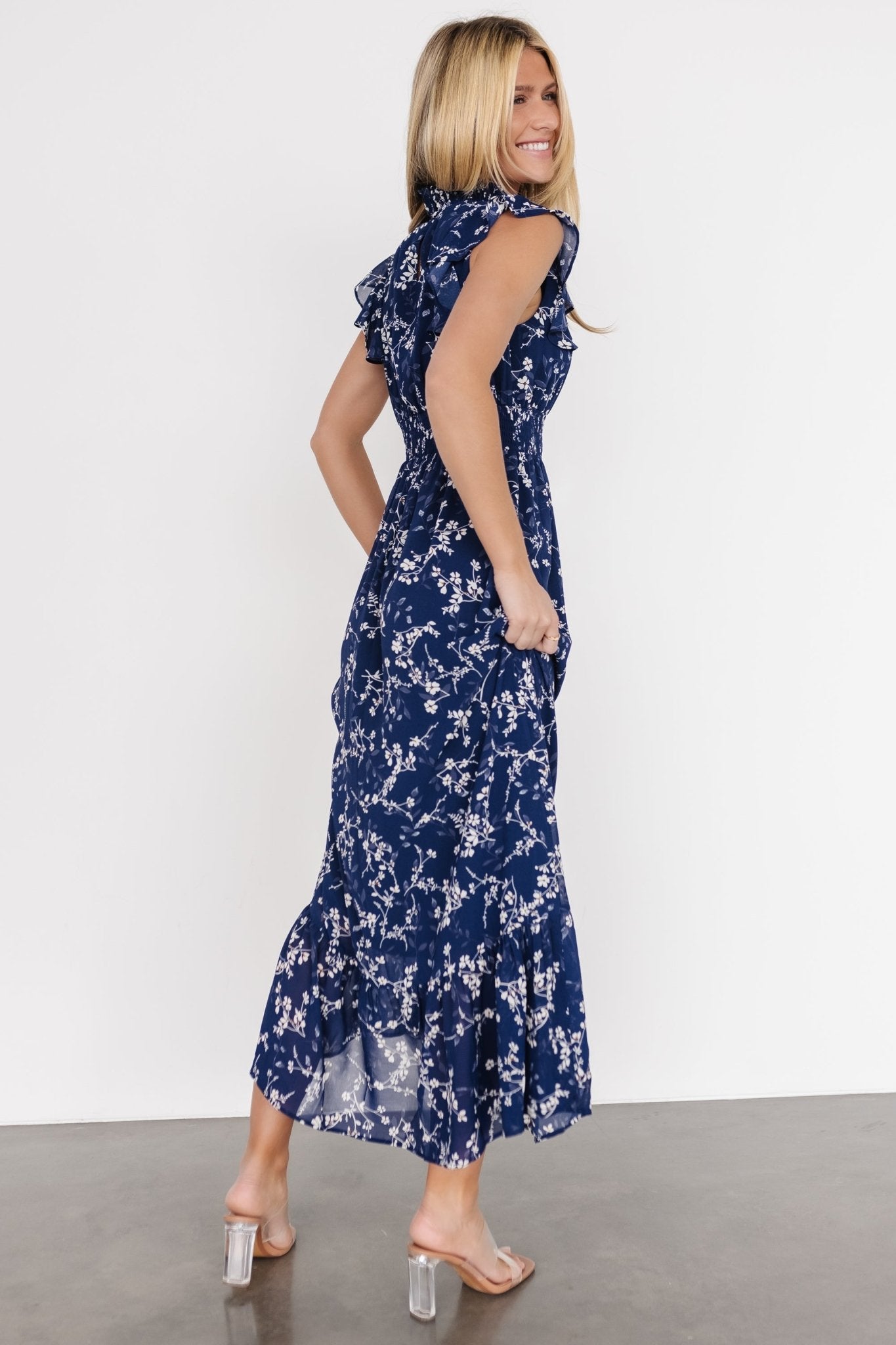 Kearny Ruffle Maxi Dress | Blue Floral - Image 5