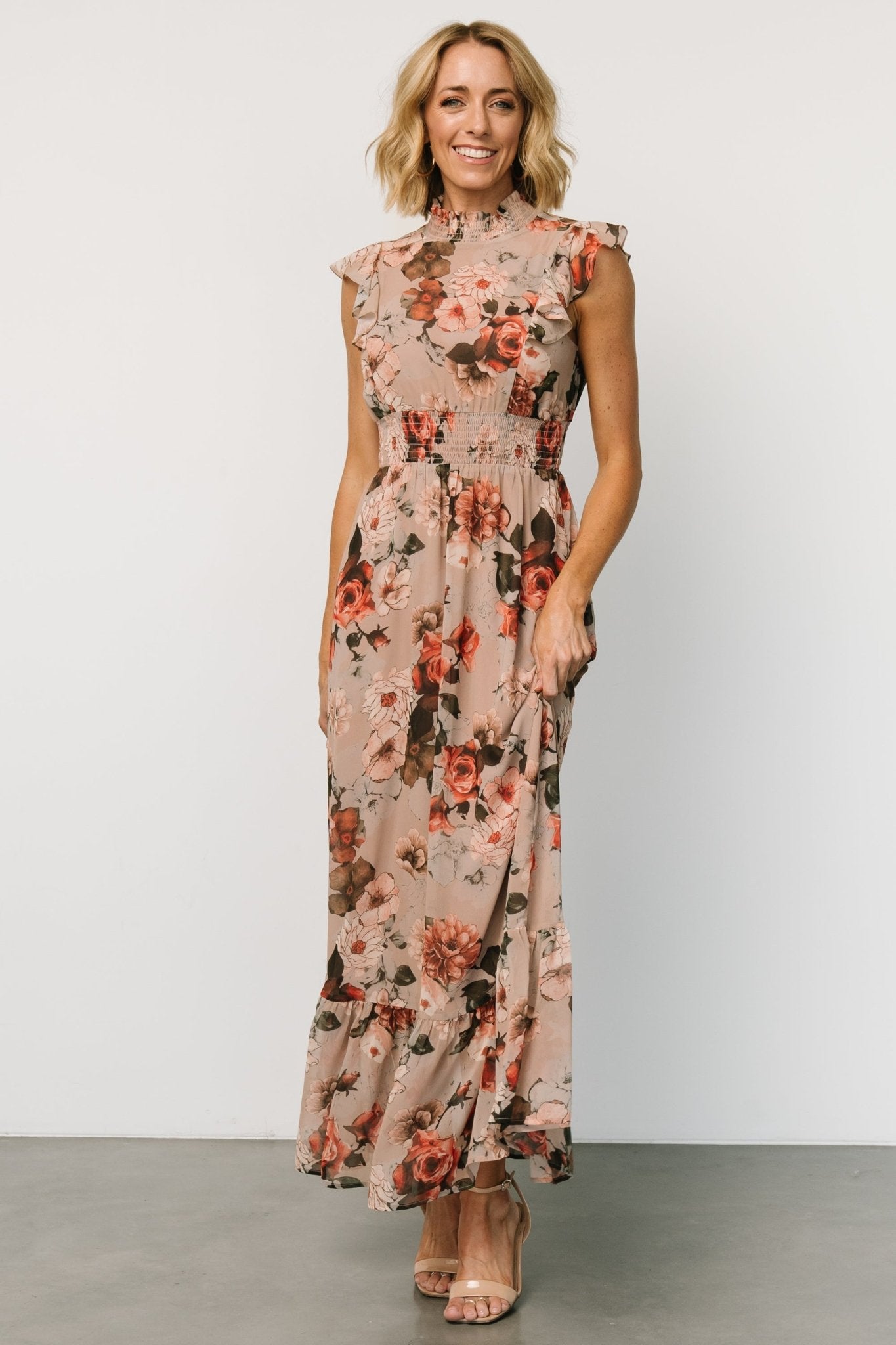 Kearny Ruffle Maxi Dress | Blush + Vintage Floral - Image 2