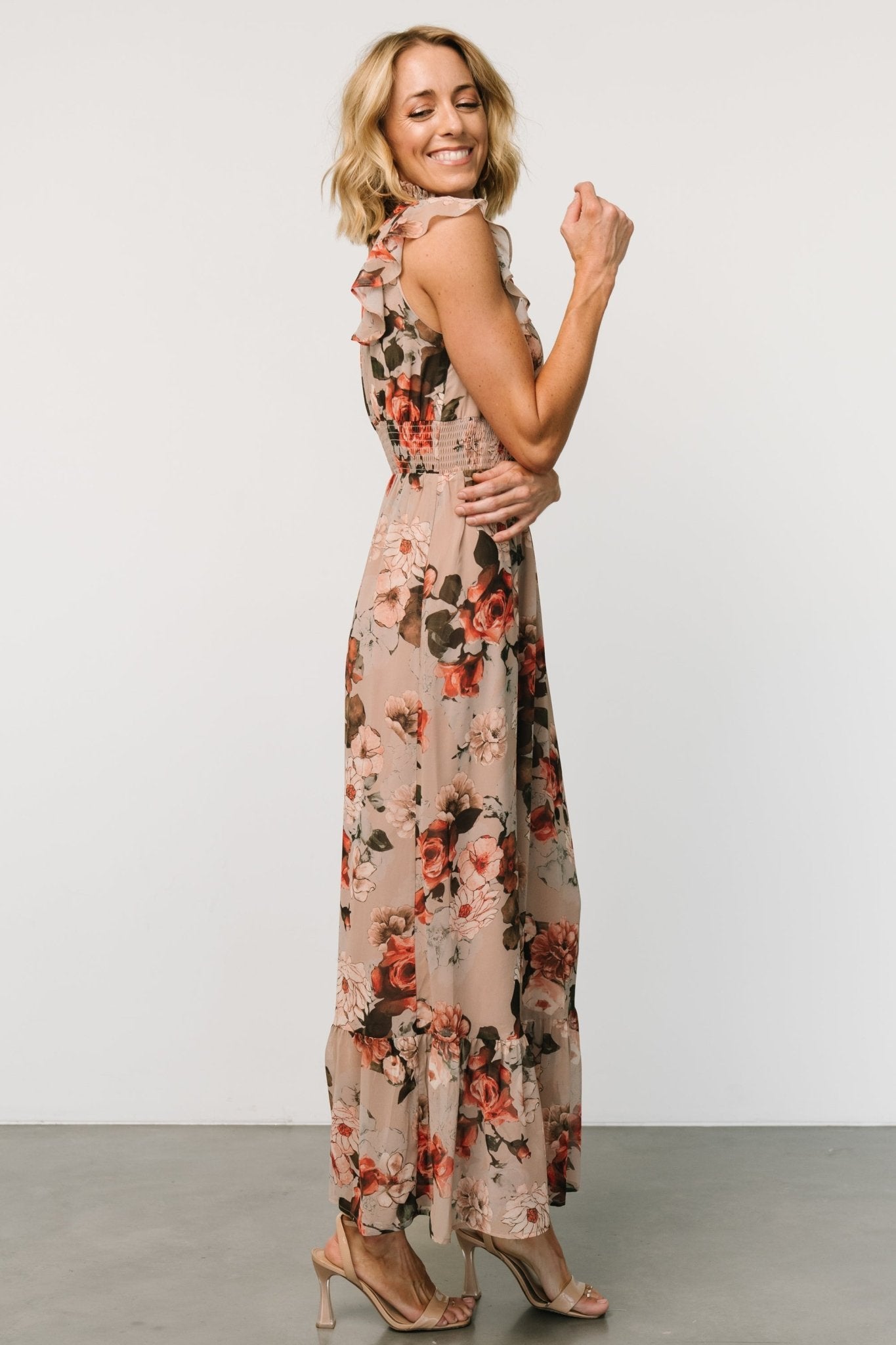 Kearny Ruffle Maxi Dress | Blush + Vintage Floral - Image 6