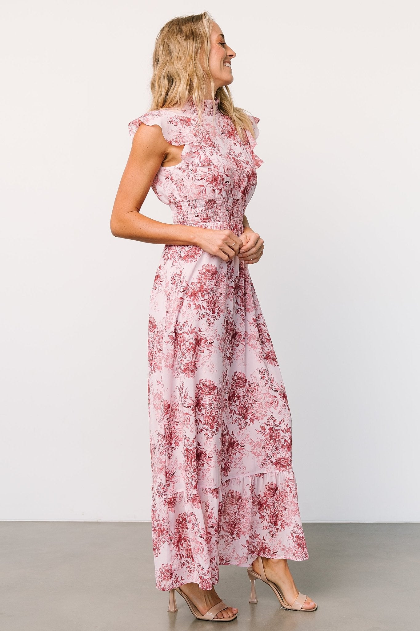 Kearny Ruffle Maxi Dress | Pink Floral - Image 6