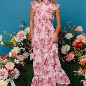 Kearny Ruffle Maxi Dress | Pink Floral