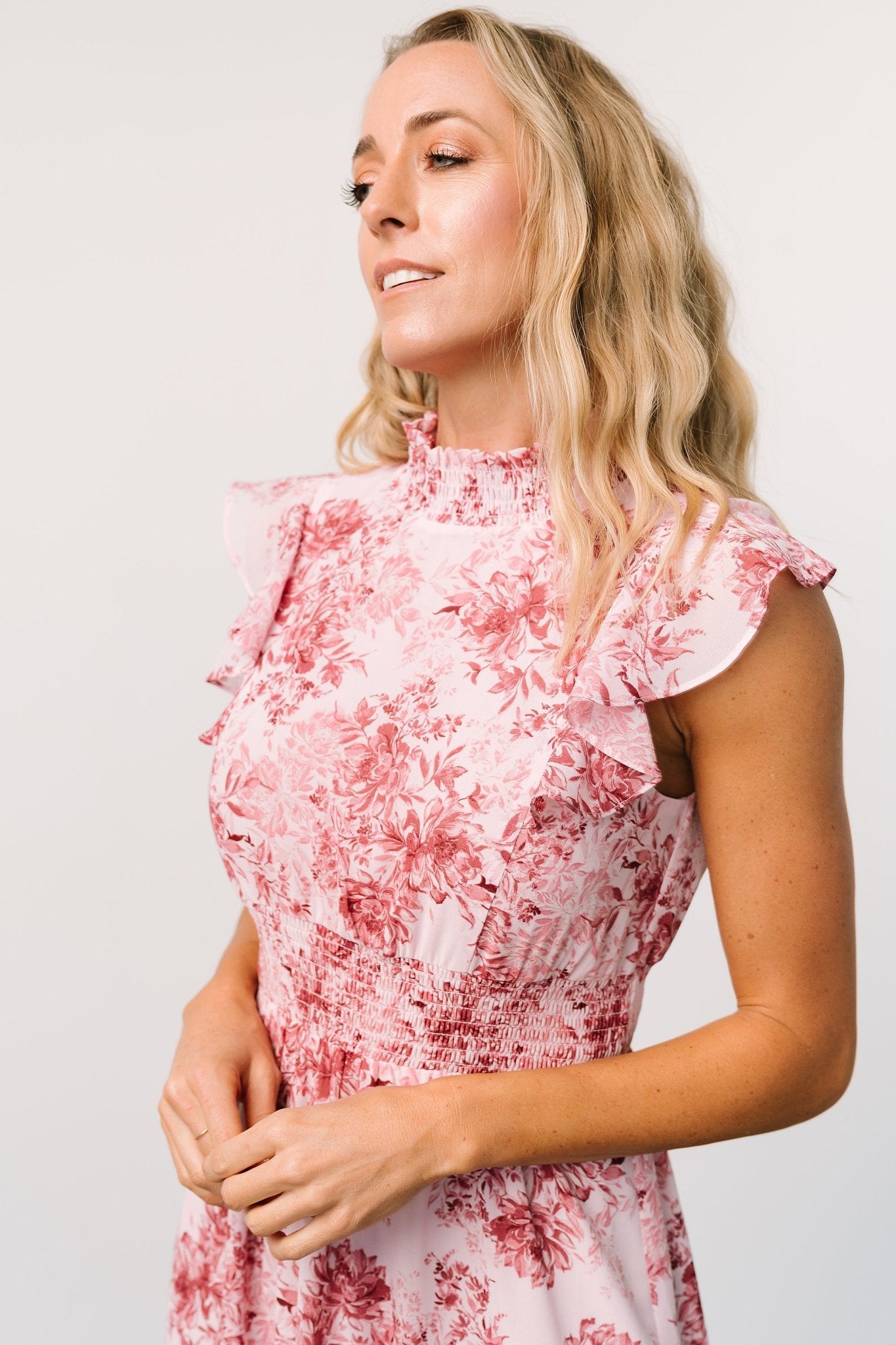 Kearny Ruffle Maxi Dress | Pink Floral - Image 5