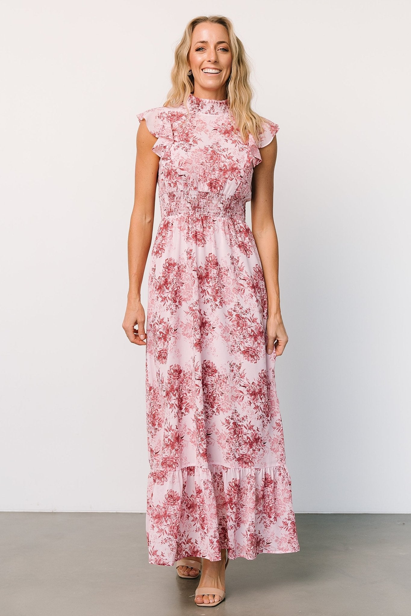 Kearny Ruffle Maxi Dress | Pink Floral - Image 3