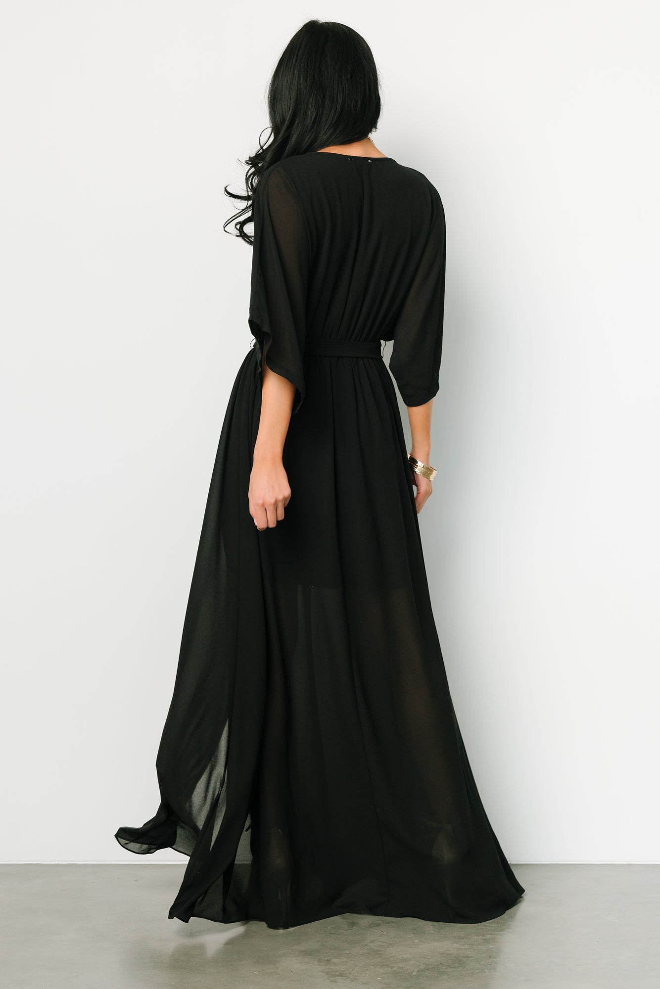 Kia Kimono Maxi Dress | Black - Image 4
