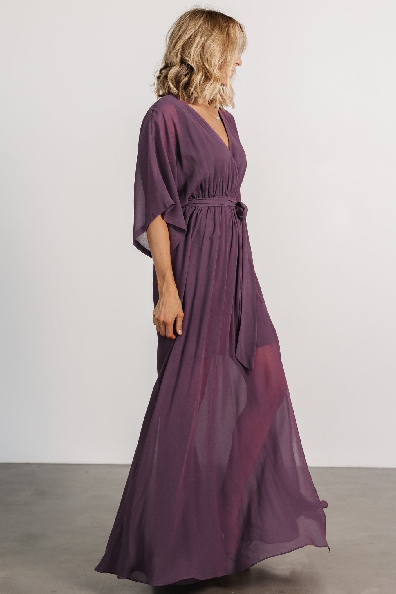 Kia Kimono Maxi Dress | Vintage Plum - Image 4
