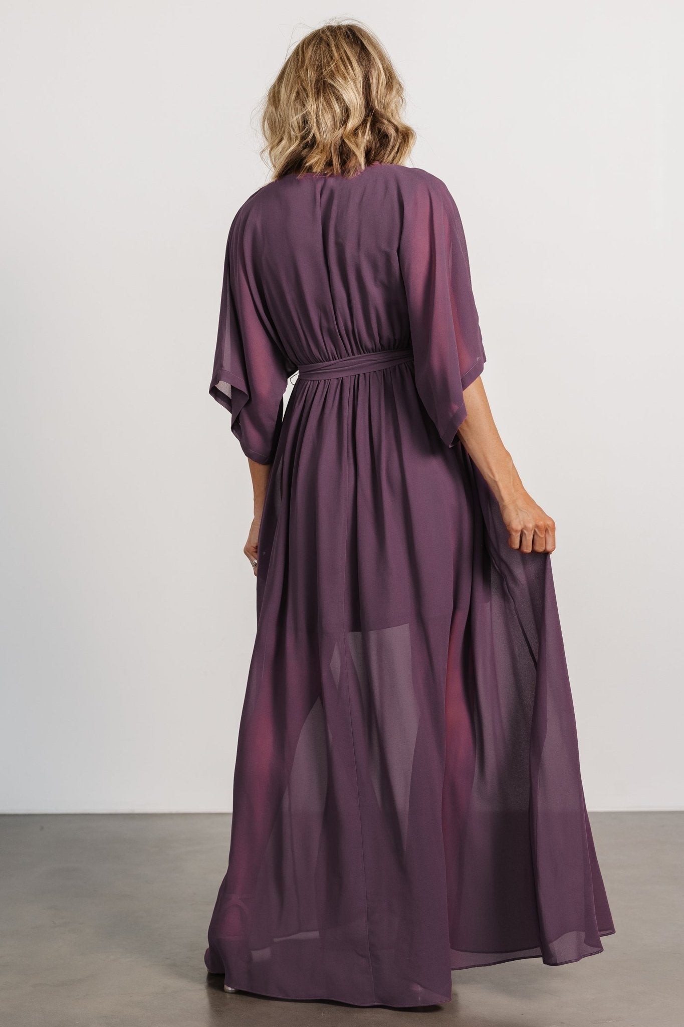 Kia Kimono Maxi Dress | Vintage Plum - Image 5