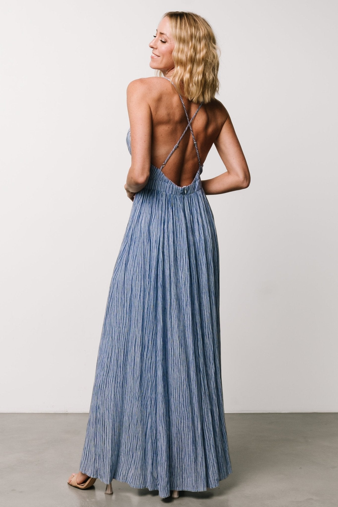 Korley Maxi Dress | Blue Stripe - Image 4