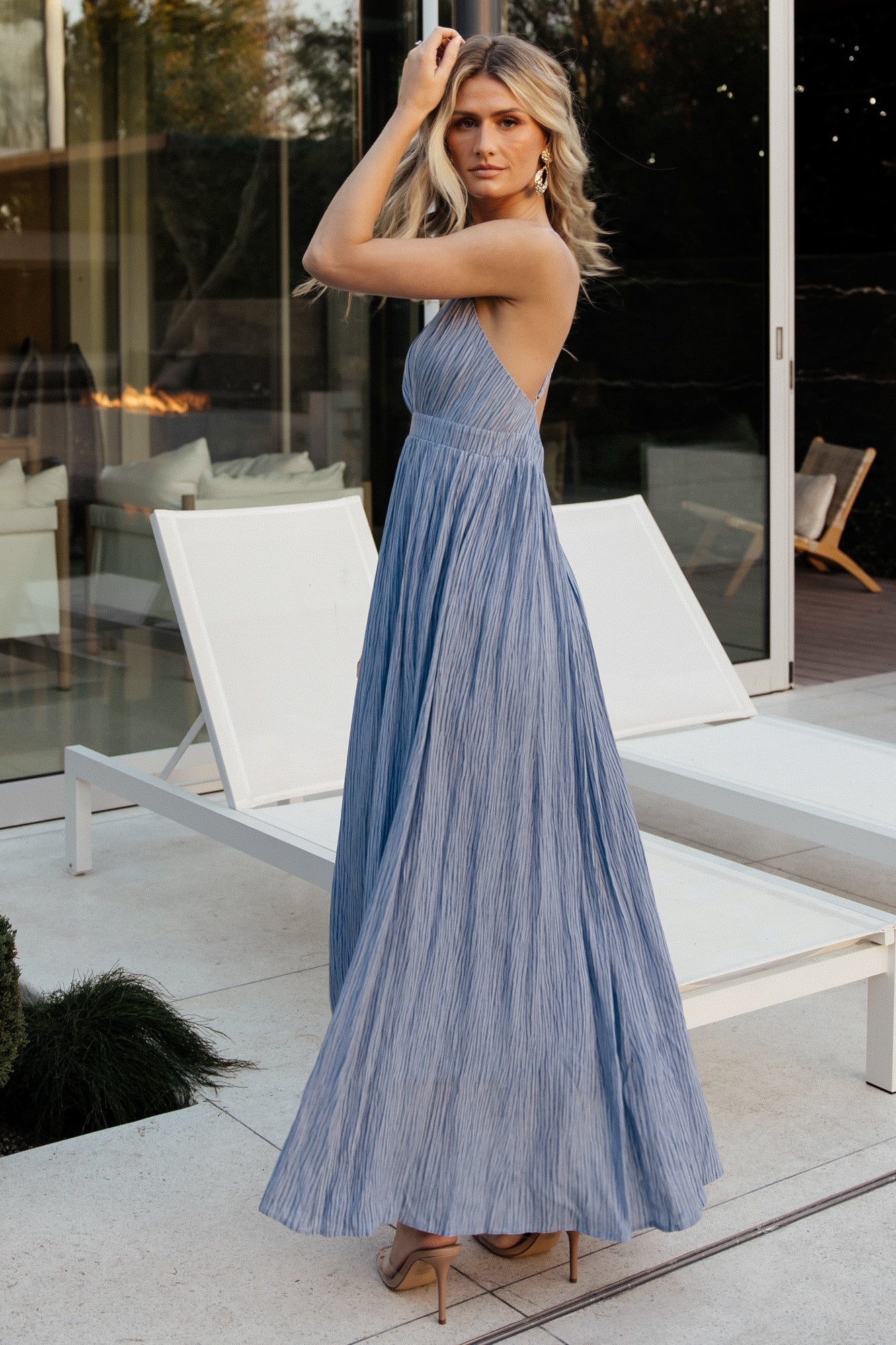 Korley Maxi Dress | Blue Stripe - Image 3