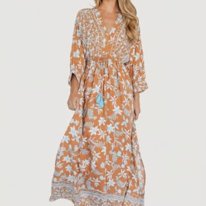 Laken Maxi Dress | Camel Multi