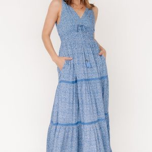 Lauren Maxi Dress | Blue Floral