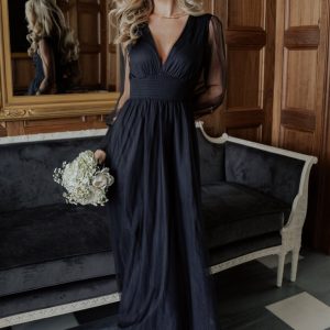 Layla Tulle Maxi Dress | Black