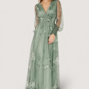 Layla Tulle Maxi Dress | Dusty Green Floral