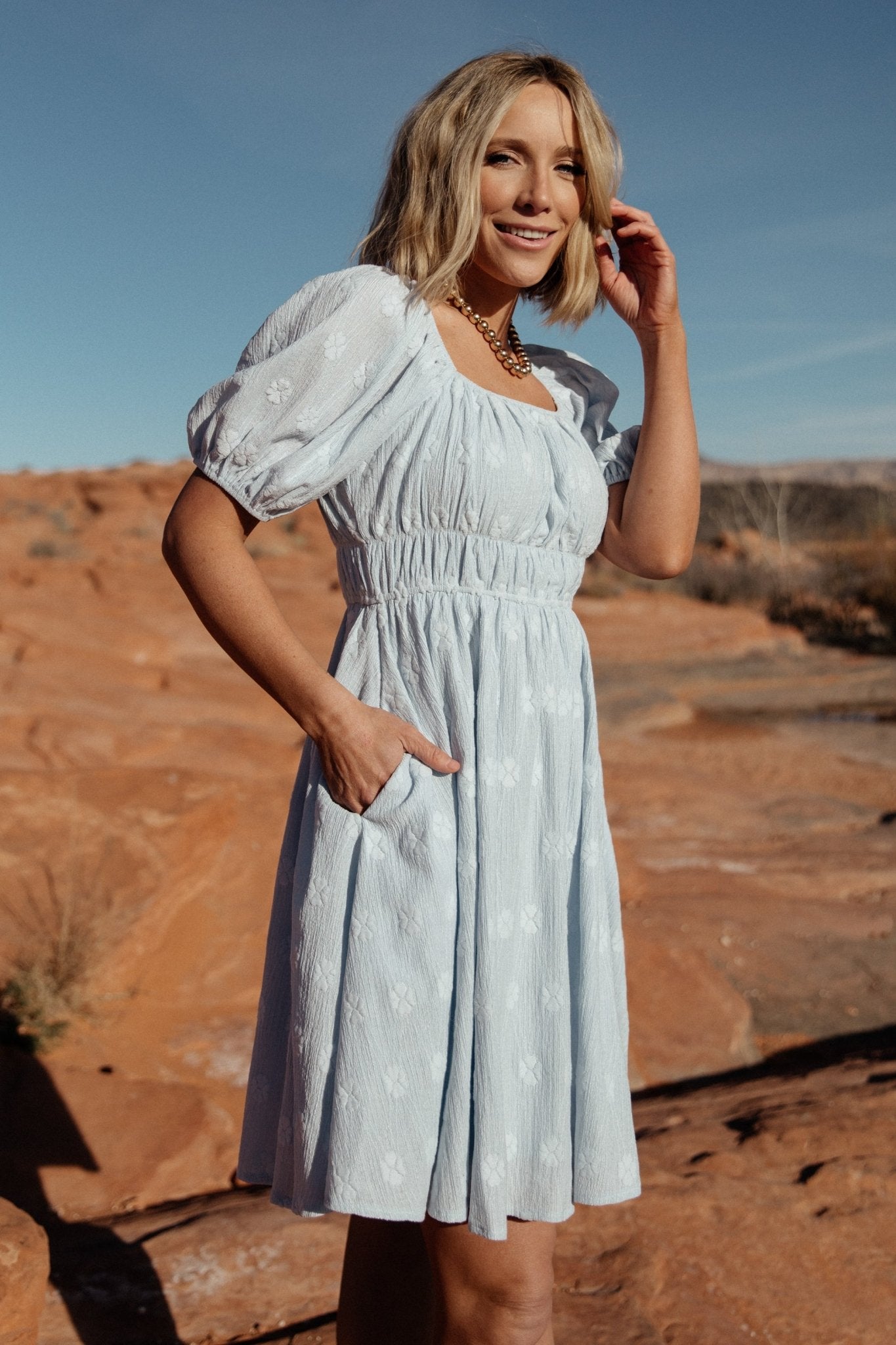 Lexington Short Dress | Blue - Image 6