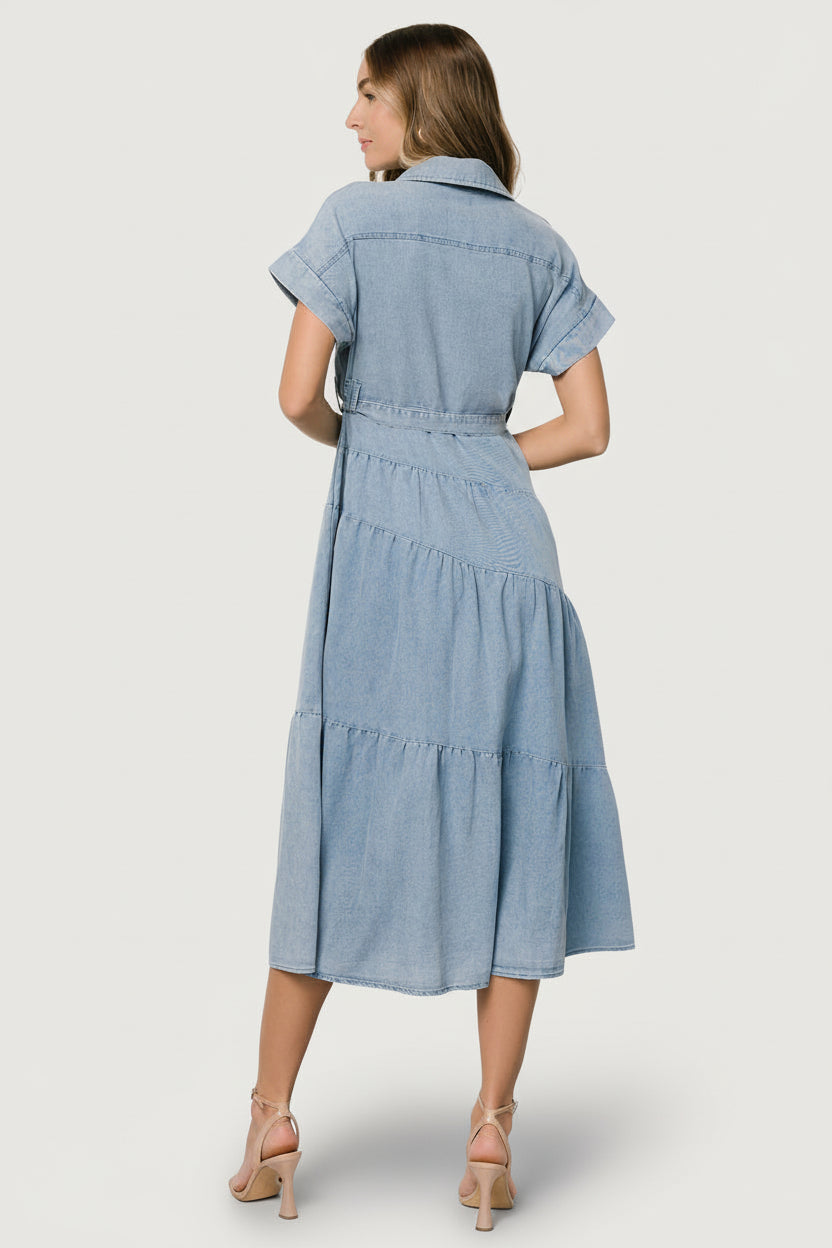 Logan Button Up Dress | Denim - Image 4