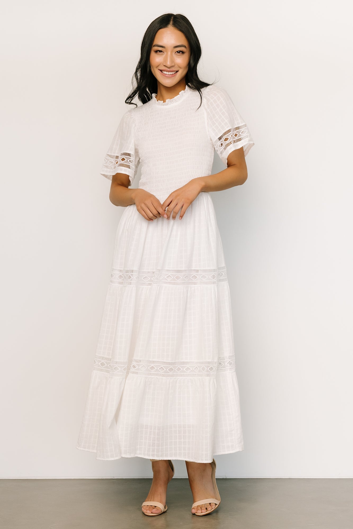 Loveland Geo Lace Maxi Dress | Off White - Image 5