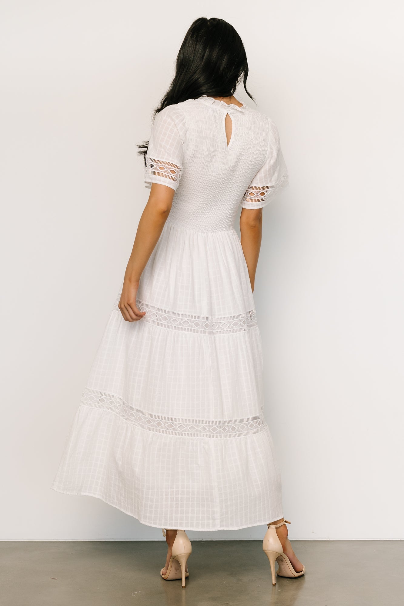 Loveland Geo Lace Maxi Dress | Off White - Image 7