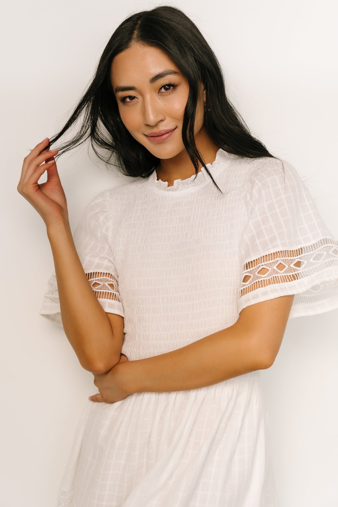 Loveland Geo Lace Maxi Dress | Off White - Image 2