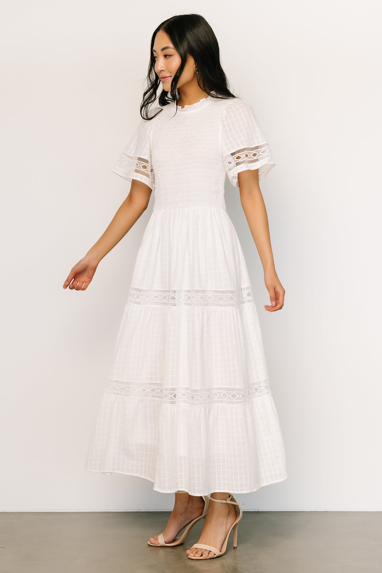 Loveland Geo Lace Maxi Dress | Off White - Image 6