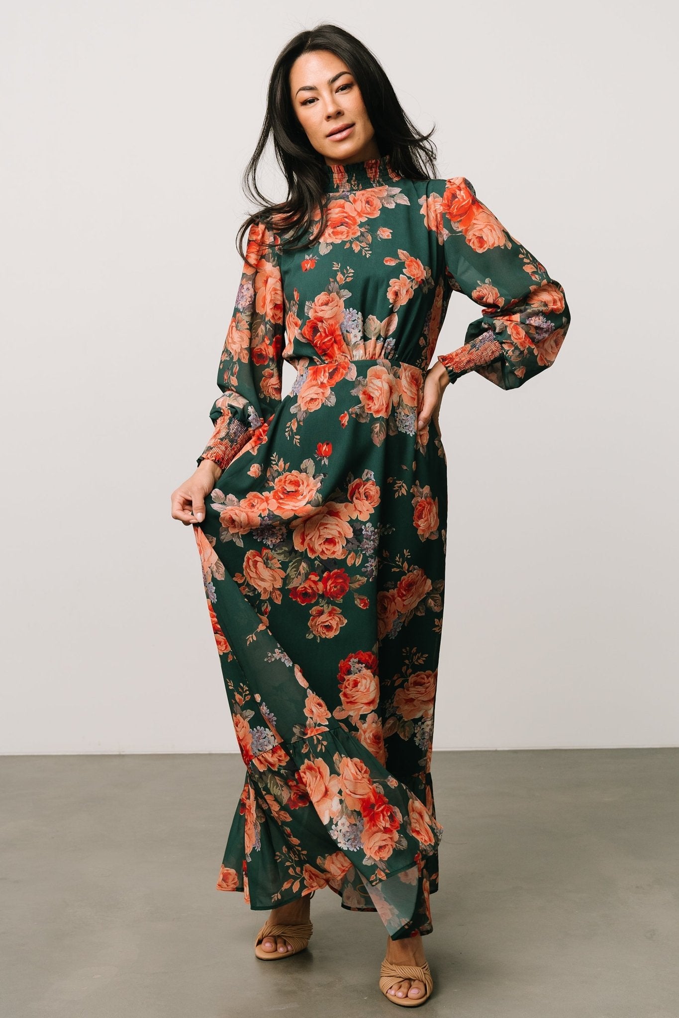 Luciana Maxi Dress | Green Multi - Image 4