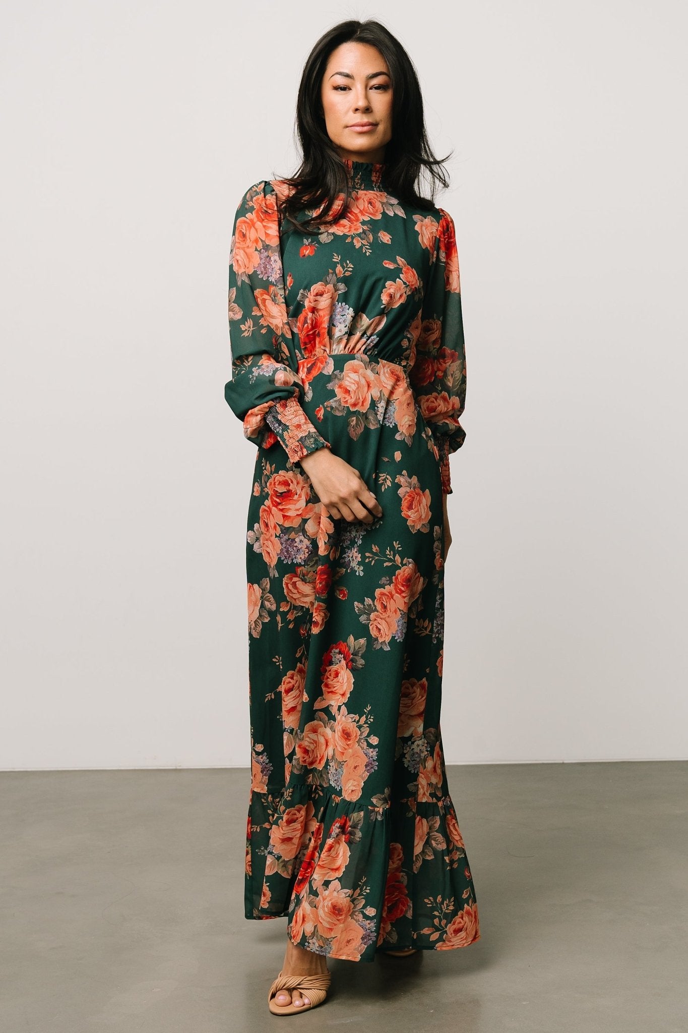Luciana Maxi Dress | Green Multi - Image 6
