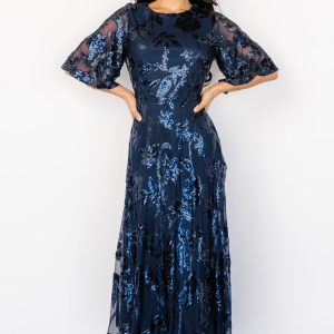 Lucy Sequin Dress | Navy