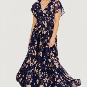 Lynlee Metallic Maxi Dress | Navy