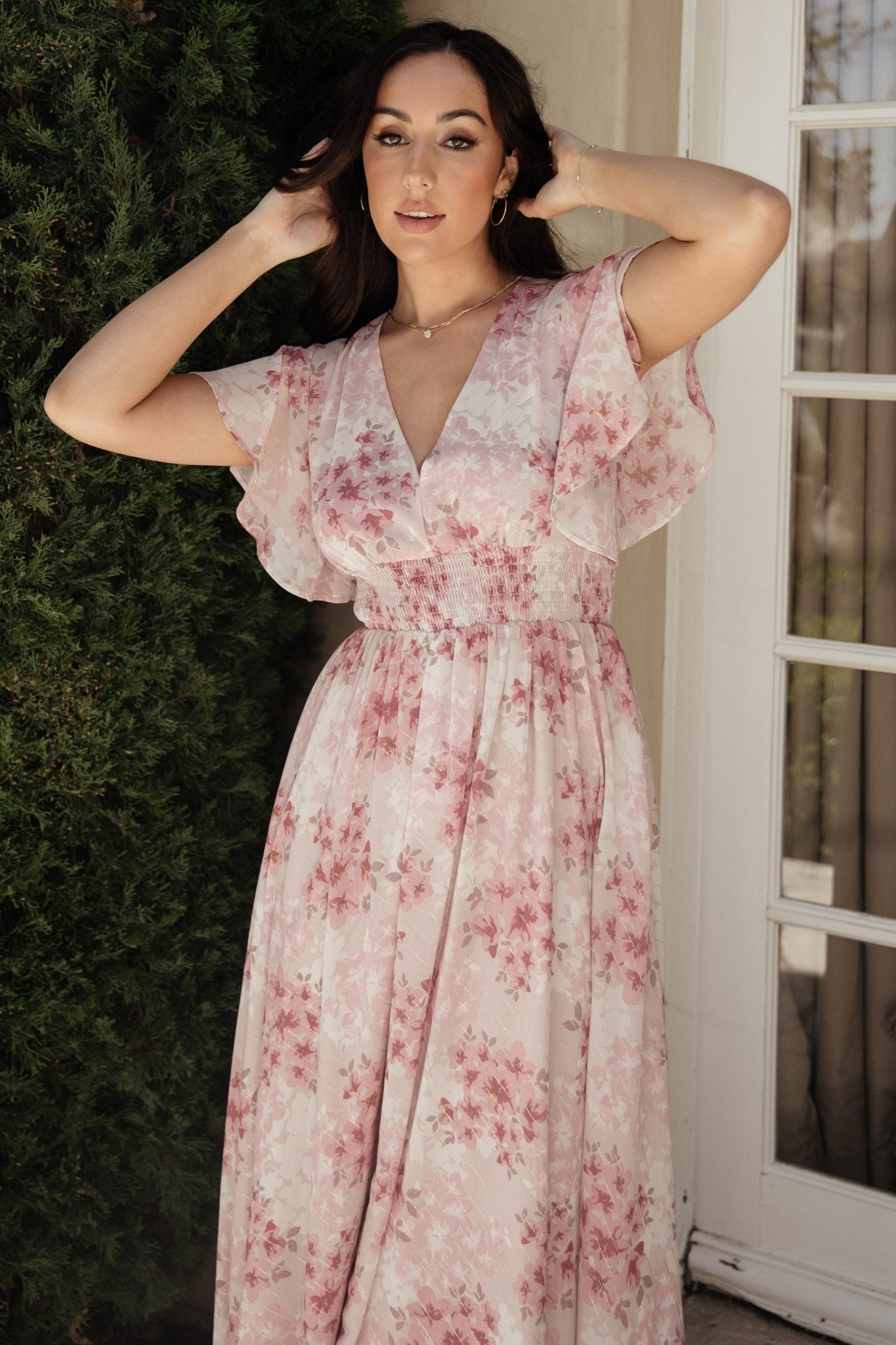 Lynlee Metallic Maxi Dress | Pink Multi - Image 5