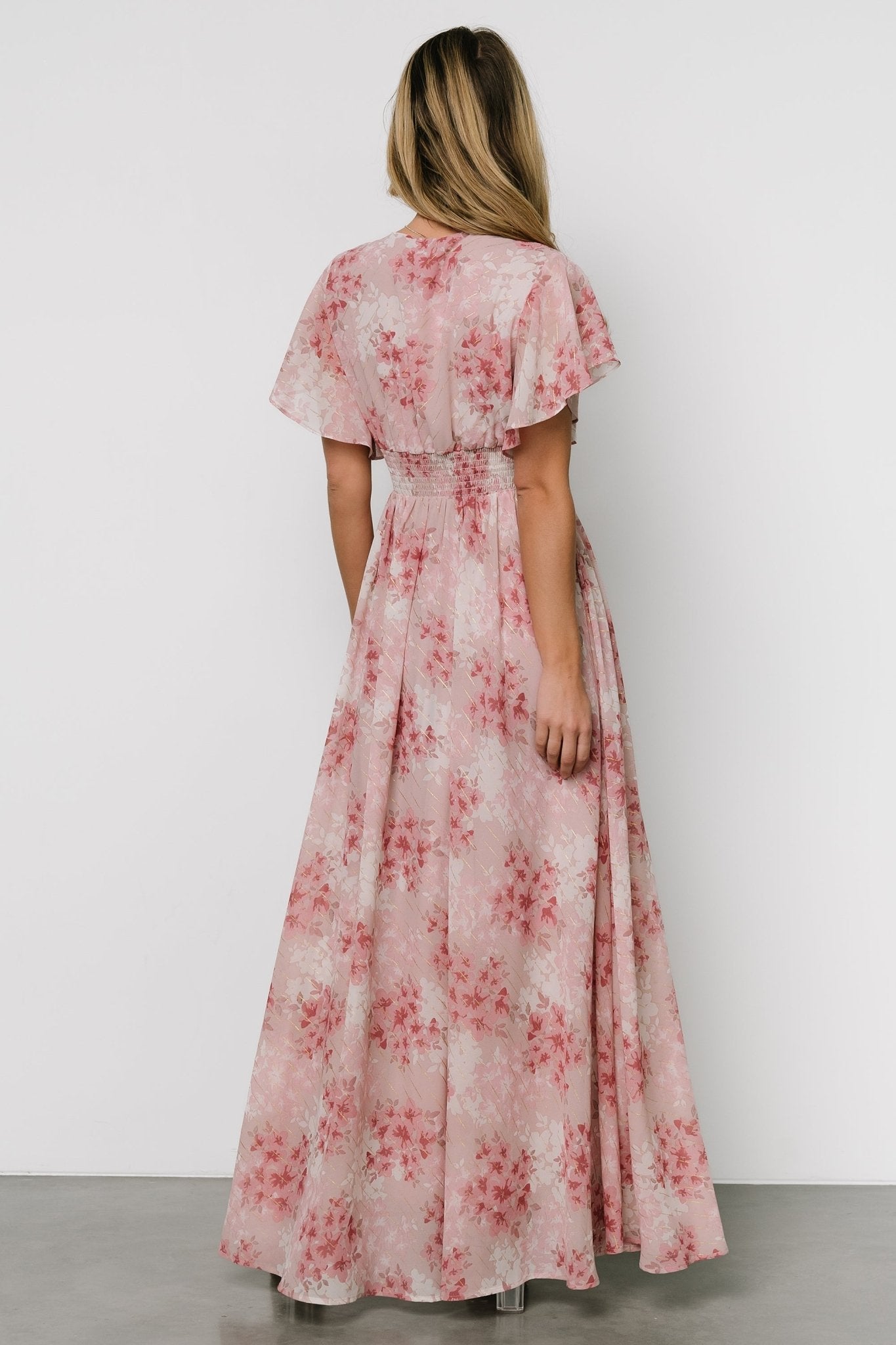 Lynlee Metallic Maxi Dress | Pink Multi - Image 7