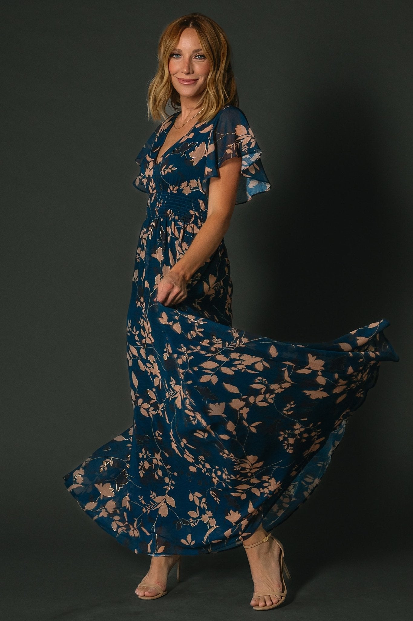 Lynlee Metallic Maxi Dress | Topaz - Image 6
