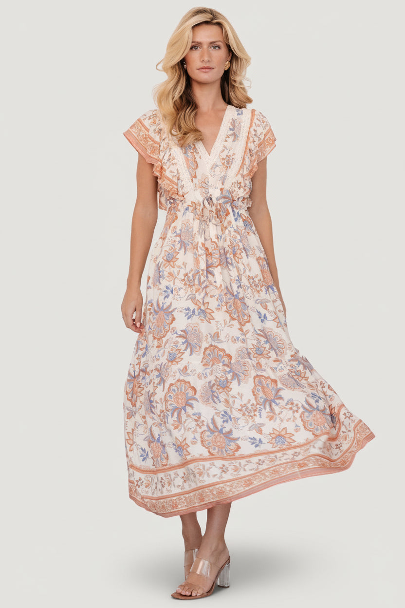 Maggie Maxi Dress | Cream Multi