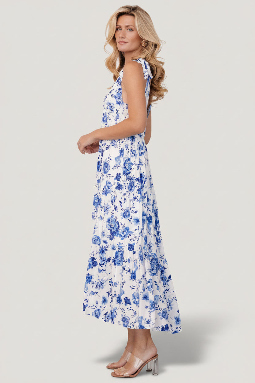 Mariah Tank Dress | Blue Floral - Image 3