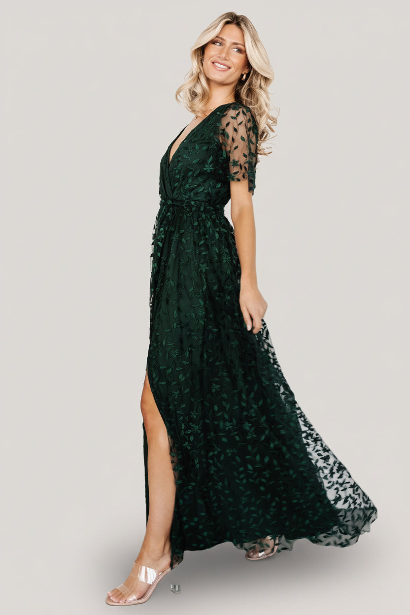Marseille Embossed Maxi Dress | Green - Image 7