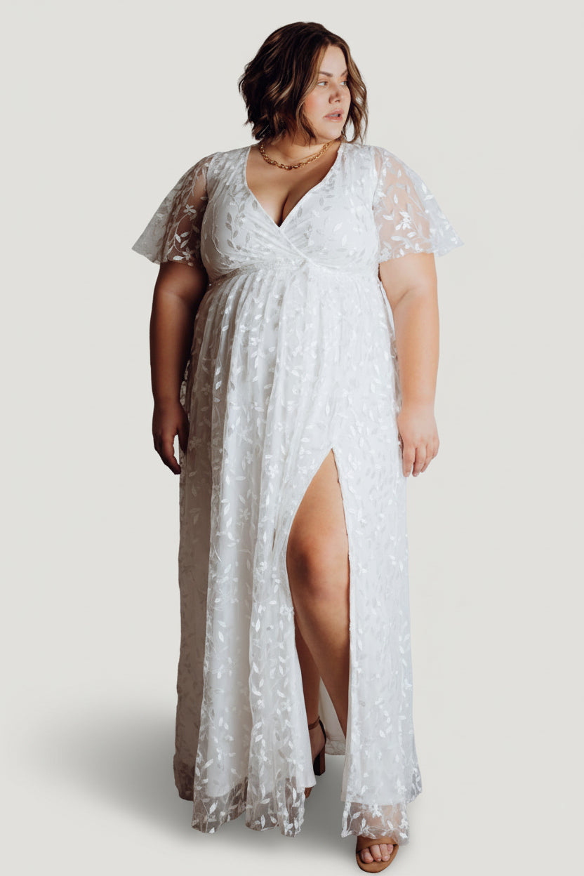 Marseille Embossed Maxi Dress | White - Image 6