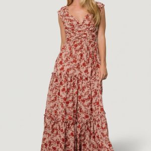 Martina Maxi Dress | Blush + Red