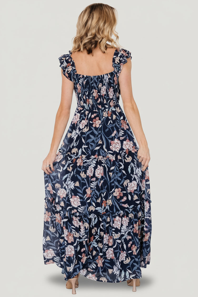 Martina Maxi Dress | Navy Multi - Image 5