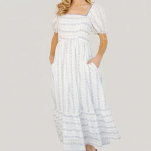Martine Puff Sleeve Dress | Ivory Multi Floral
