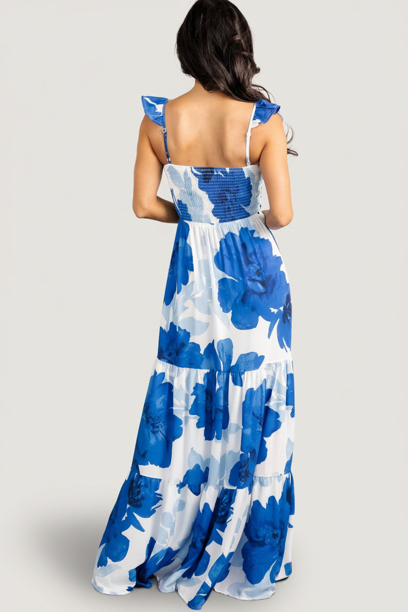 Mikaela Maxi Dress | Blue Floral - Image 2